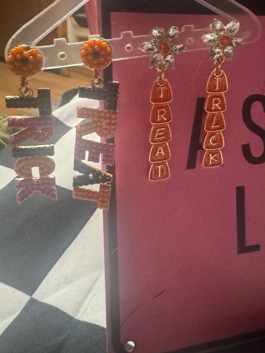 Halloween Trick Or Treat Statement Earrings Set 3
