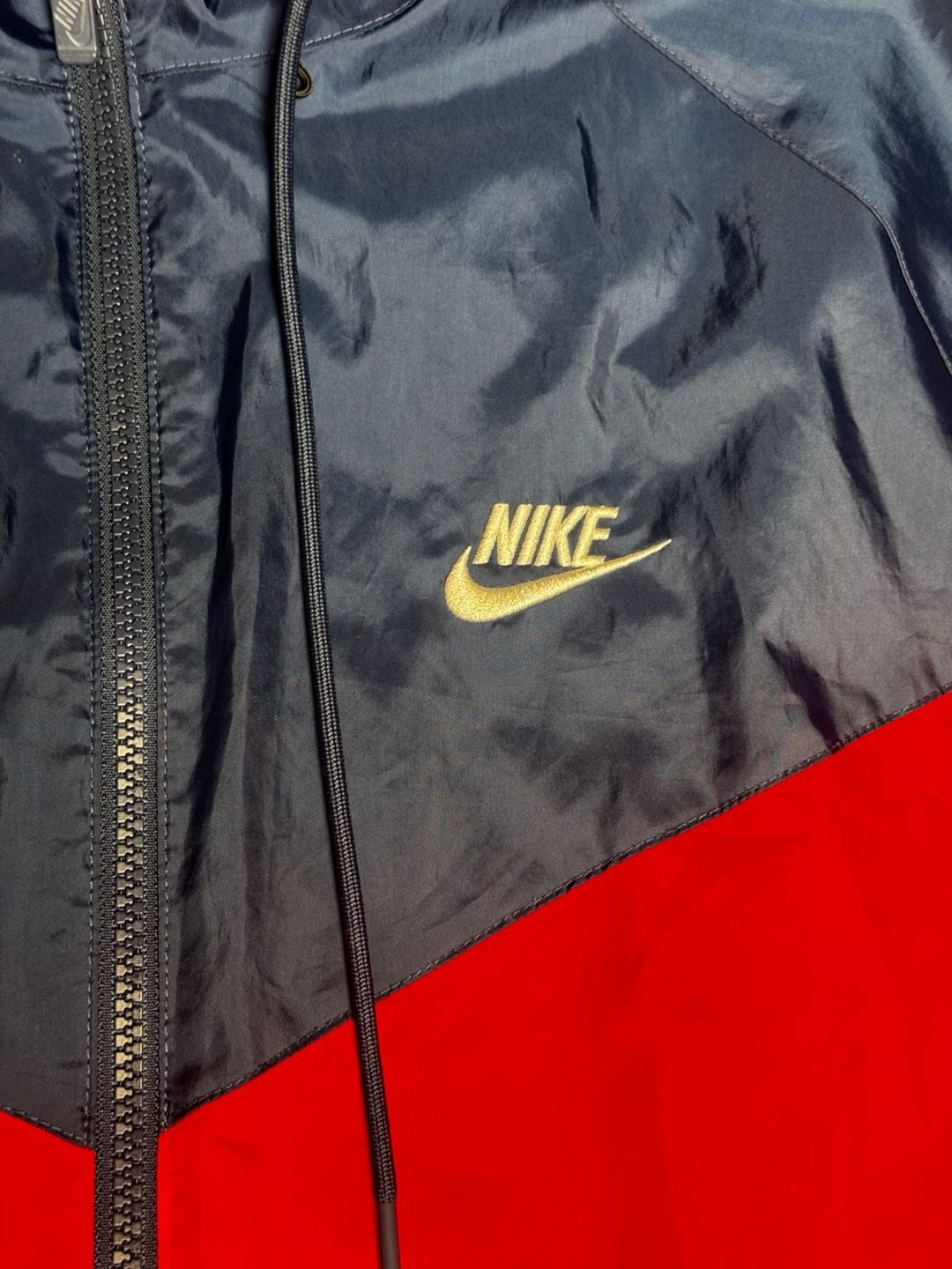 Nike The Windrunner Colorblock Hooded Windbreaker Jacket Red Blue Size L 1223 3