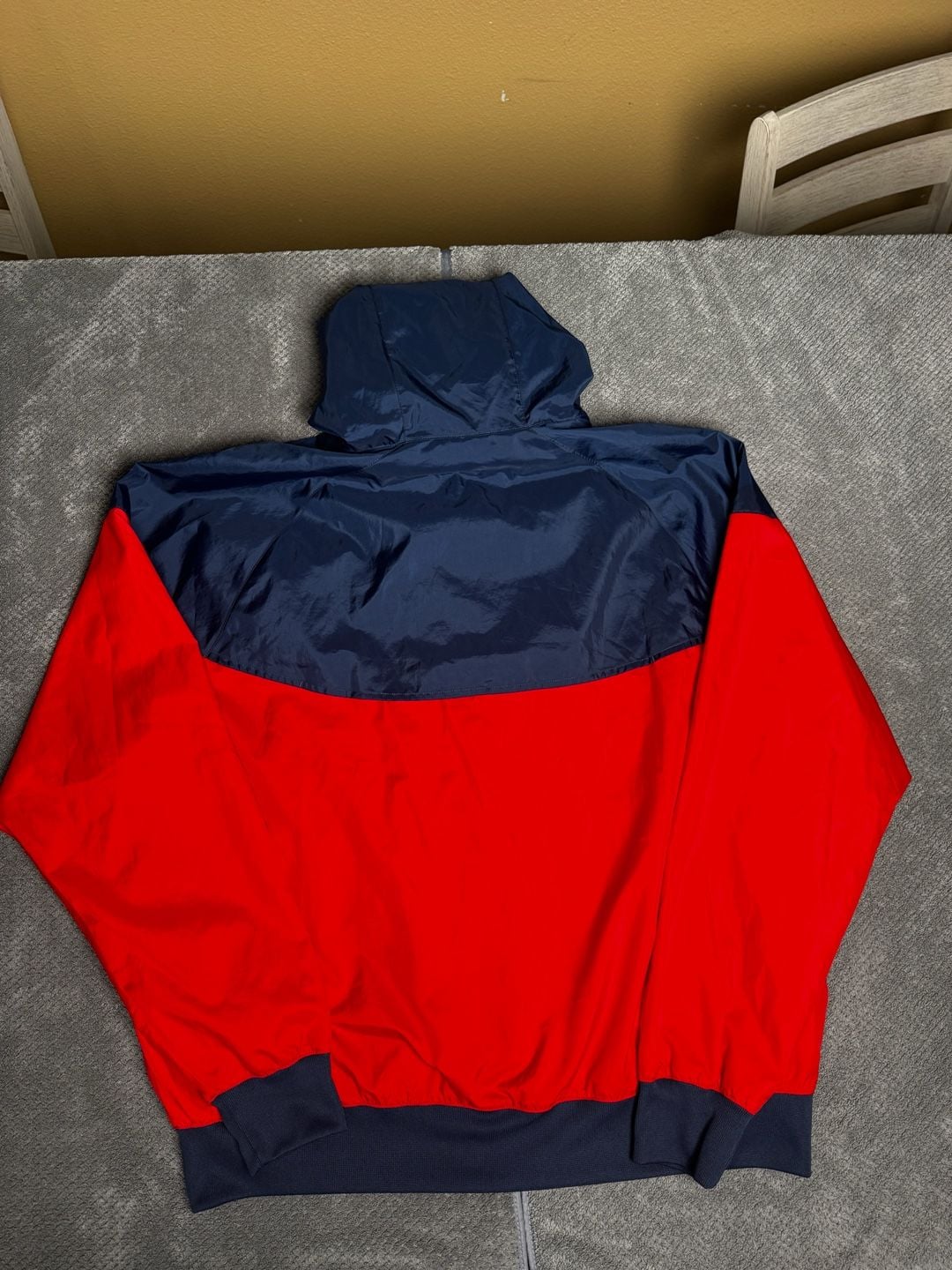 Nike The Windrunner Colorblock Hooded Windbreaker Jacket Red Blue Size L 1223 4