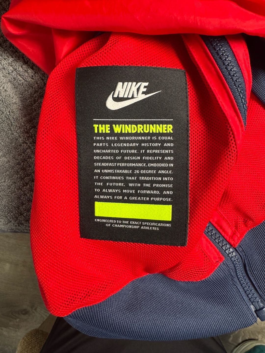 Nike The Windrunner Colorblock Hooded Windbreaker Jacket Red Blue Size L 1223 5