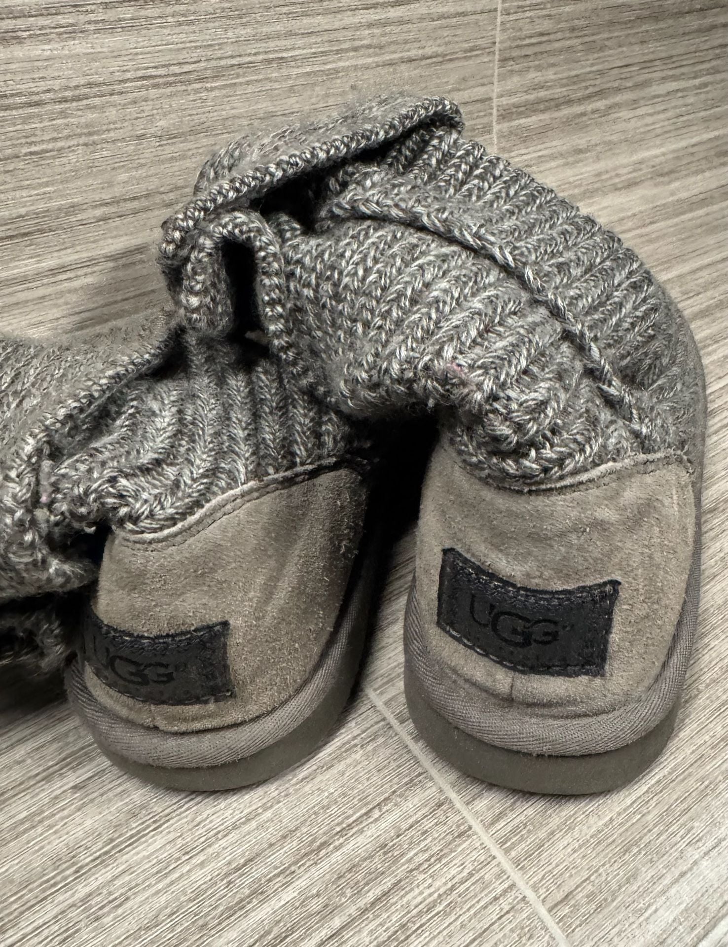 UGG Classic Cardy Gray Knit Wool with Buttons 2