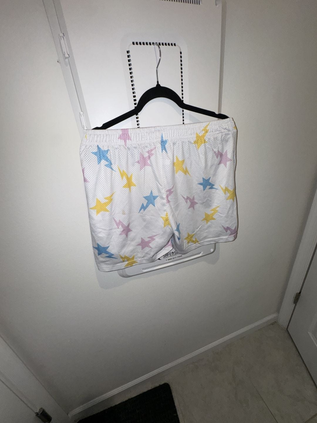 Eric Emanuel x BAPE EE Basic Short White/Yellow/Blue/Pink 5