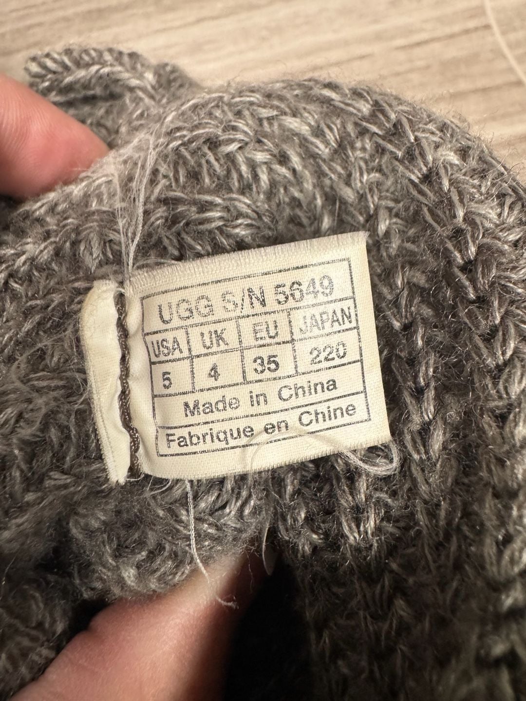 UGG Classic Cardy Gray Knit Wool with Buttons 8