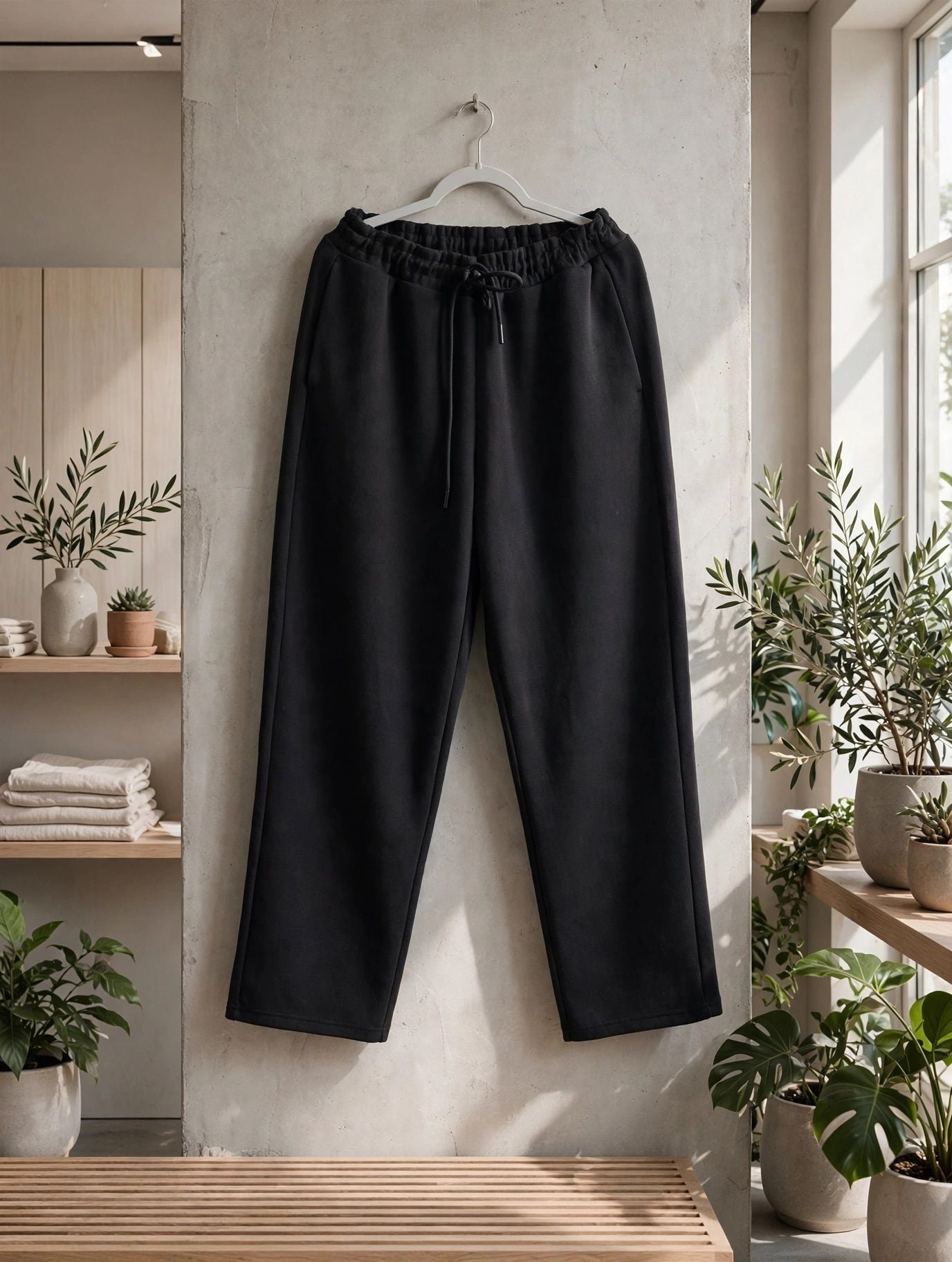 H&M Move Black Scuba Drawstring Joggers Sweatpants 2