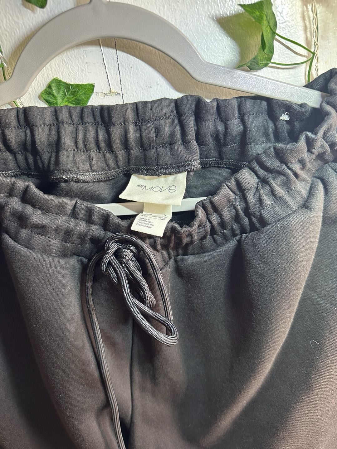 H&M Move Black Scuba Drawstring Joggers Sweatpants 4