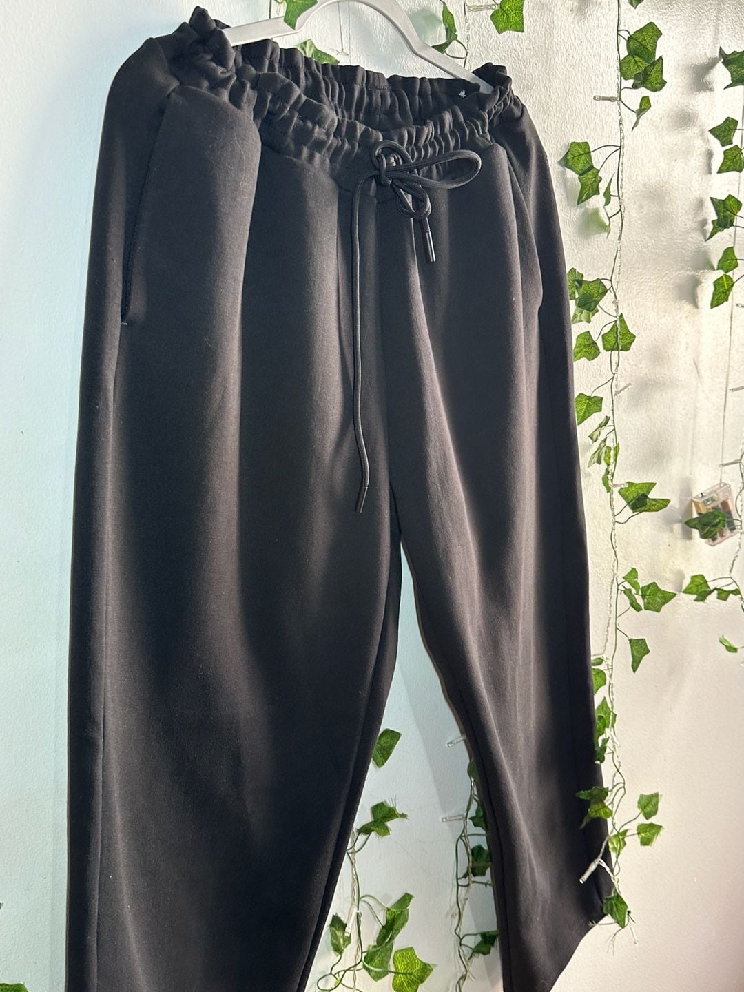 H&M Move Black Scuba Drawstring Joggers Sweatpants 6