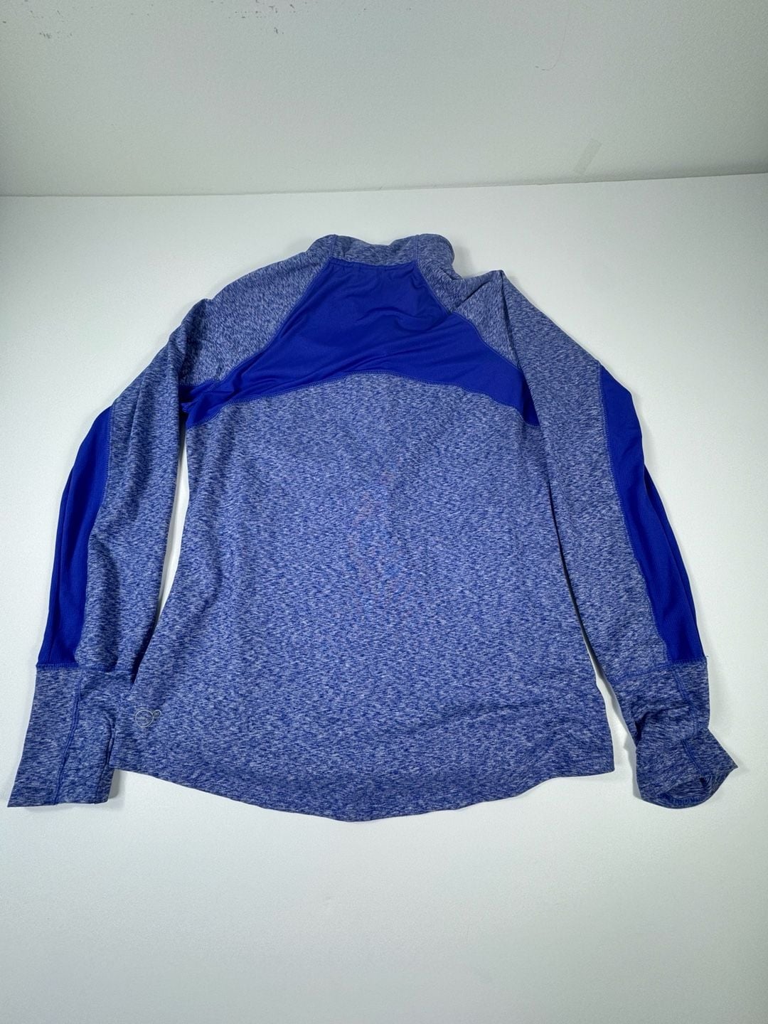 Puma Women's Blue Heather Full Zip Athletic Jacket with Thumbholes Size L 9
