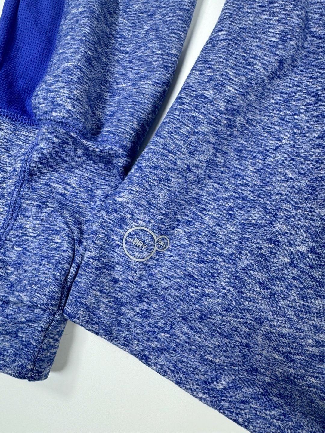 Puma Women's Blue Heather Full Zip Athletic Jacket with Thumbholes Size L 10