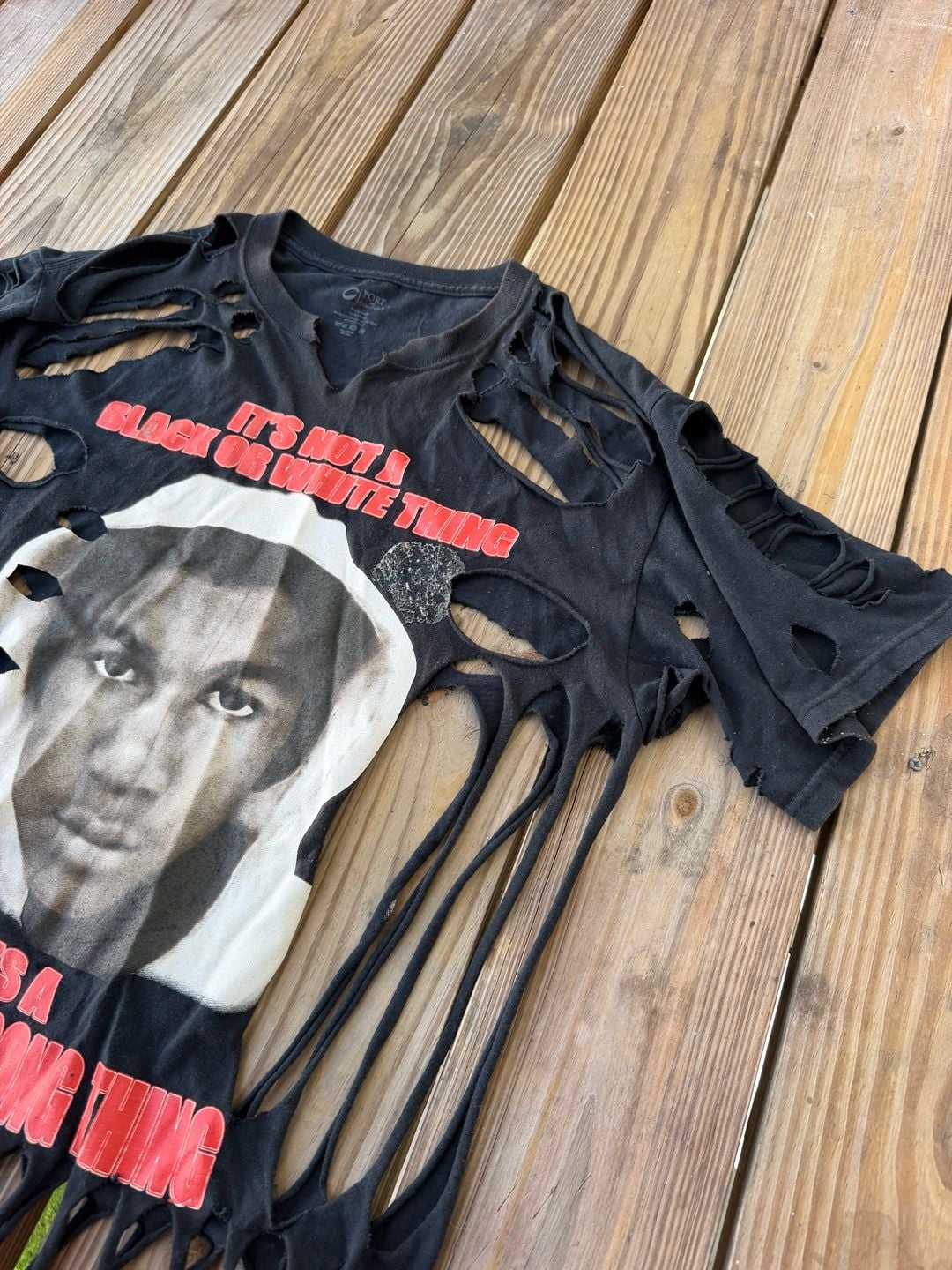 Port & Company Custom Distressed Slashed Graphic T-Shirt 4