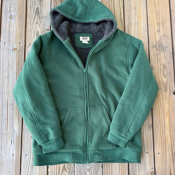 Duke Ultimate Sweatshirt Haband Exclusive Green Sherpa Lined Full Zip Hoodie