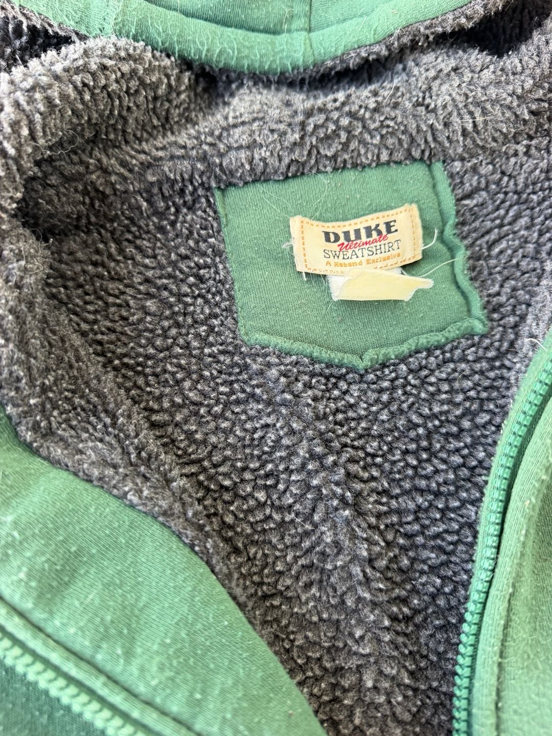 Duke Ultimate Sweatshirt Haband Exclusive Green Sherpa Lined Full Zip Hoodie 3