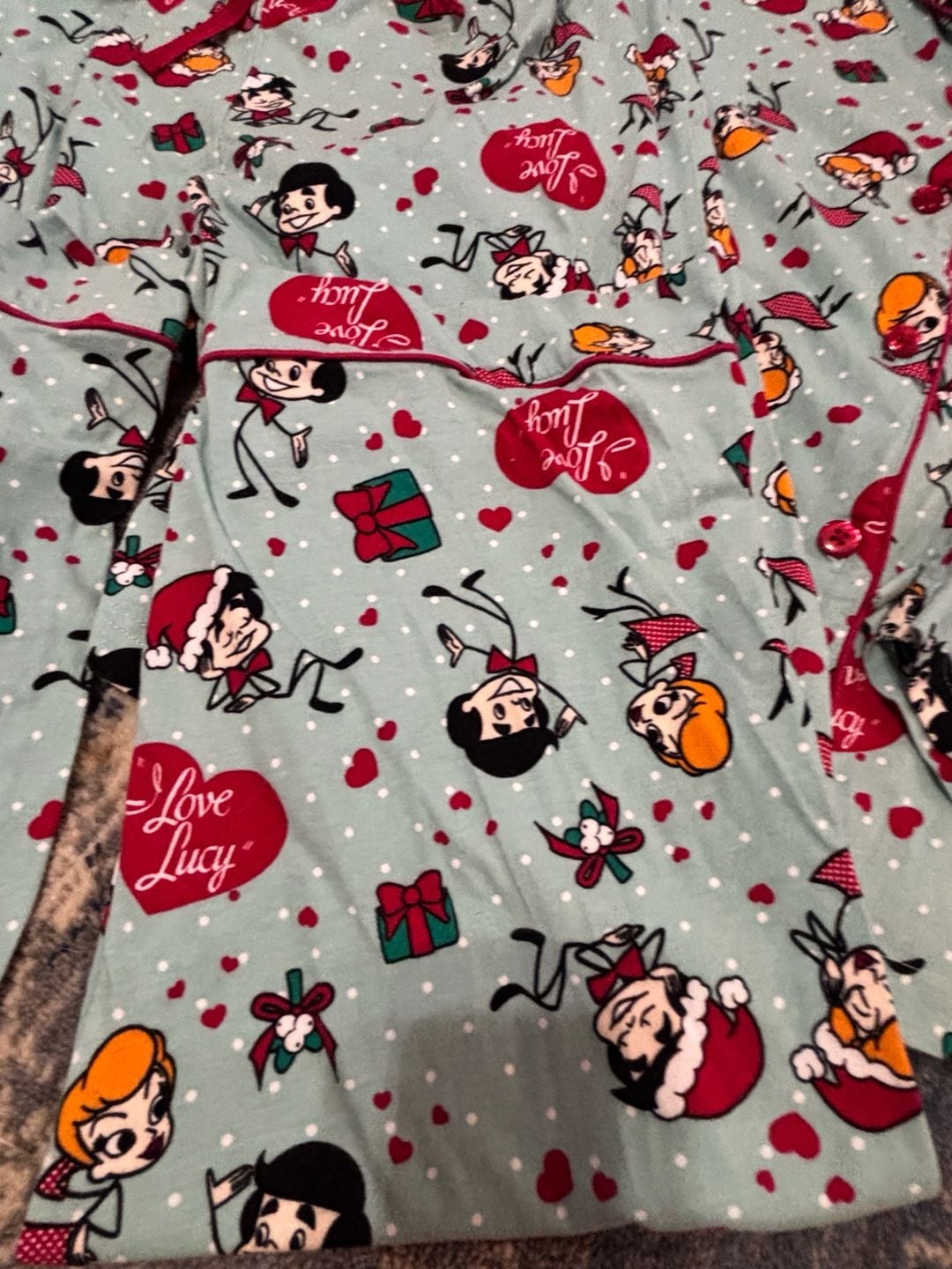 Pajamagram I Love Lucy Christmas Pajama Set with Pants and Shorts Size MD 5