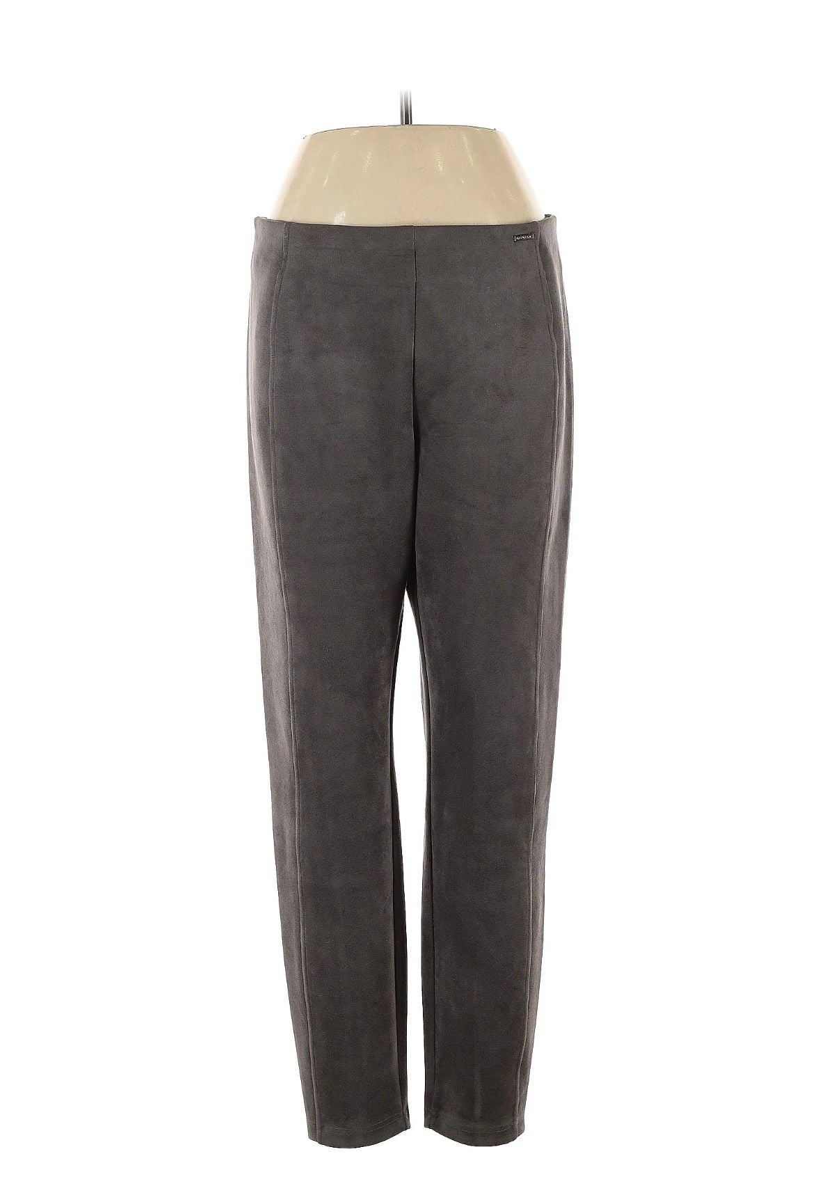 Tahar! Women's Brown Poly-Spandex Pull-On Suede Pants Size L 6