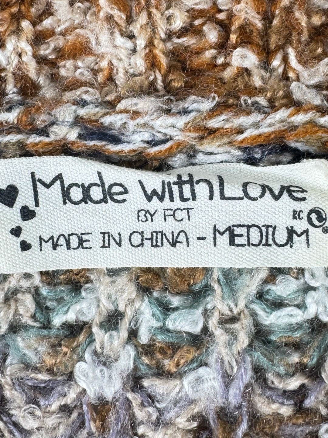 Made with Love Striped Crop Sweater Medium Multicolor 4
