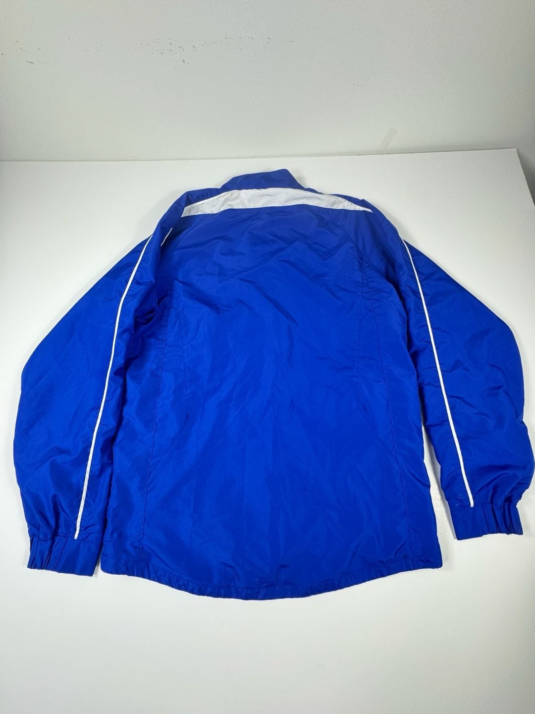 Under Armour Full Zip Royal Blue and White Track Jacket Windbreaker Medium 9