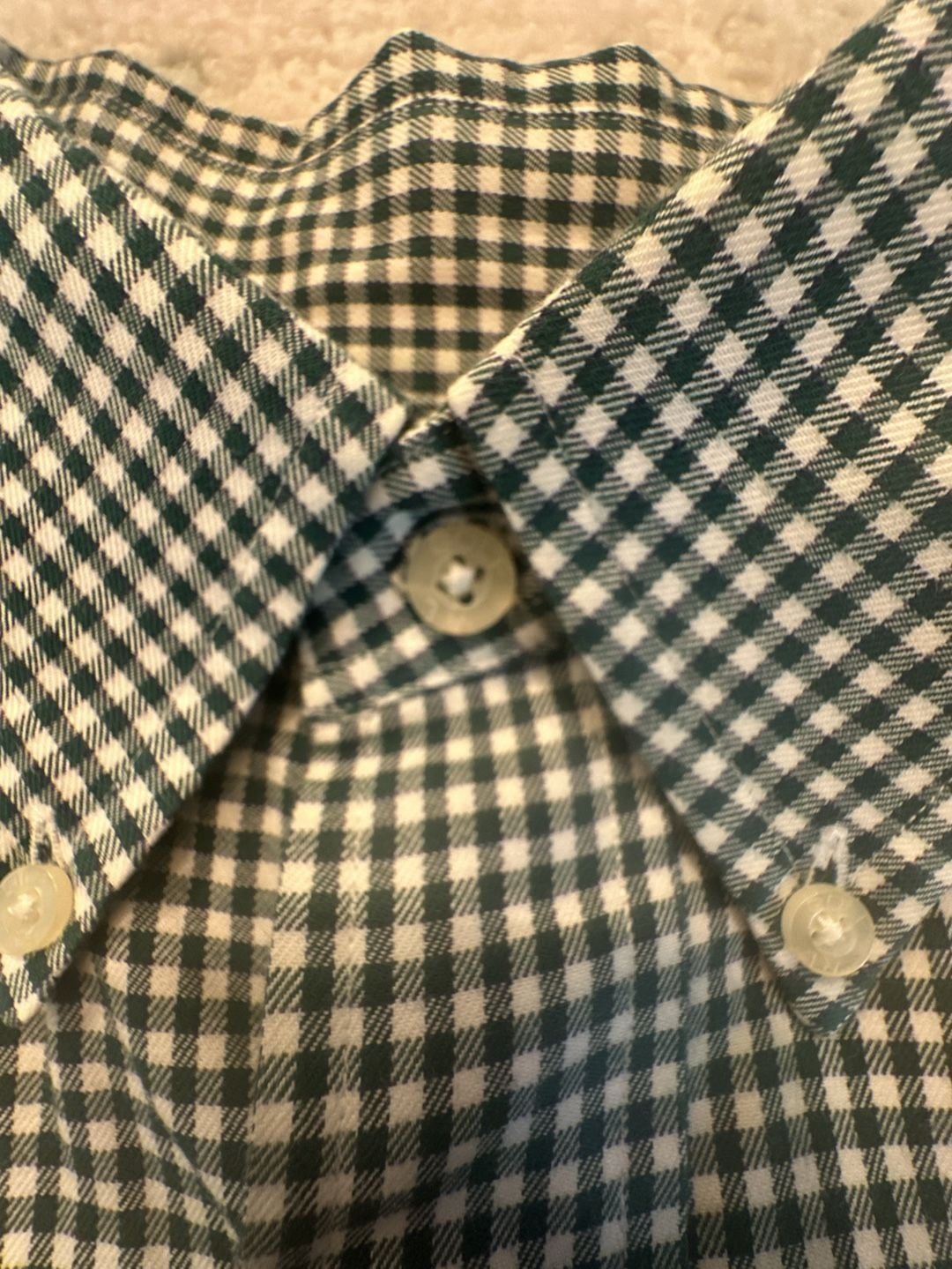 Vintage 90s Ralph Lauren L Golf Tilden Two-Ply Cotton Gingham Button-Down Shirt 5