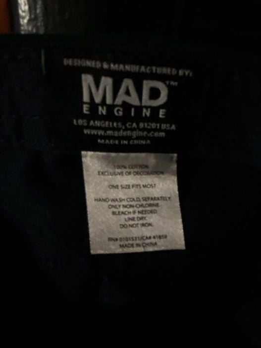 Mad Engine NY Blue Cotton Baseball Dad Cap Hat One Size Fits Most 3