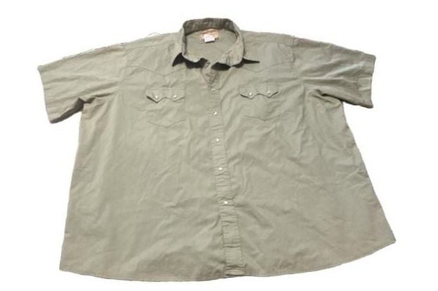 Wrangler Western Fashion Snap Shirt Green Short Sleeve Big 3XL WM978GN 2