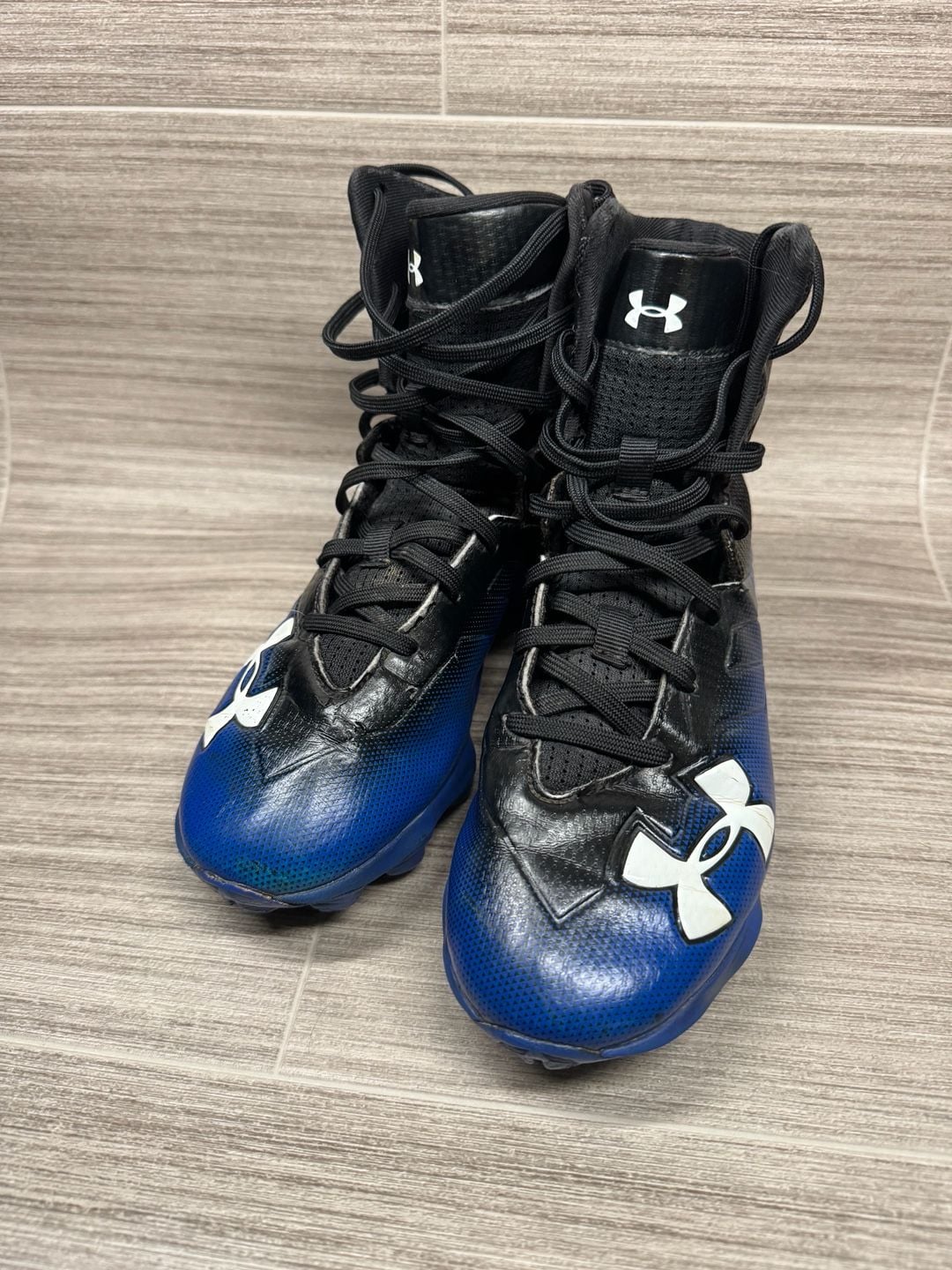 Under Armour Highlight MC Football Cleats Black Royal Blue Youth Size 4.5Y 2