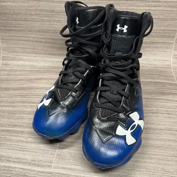 Under Armour Highlight MC Football Cleats Black Royal Blue Youth Size 4.5Y