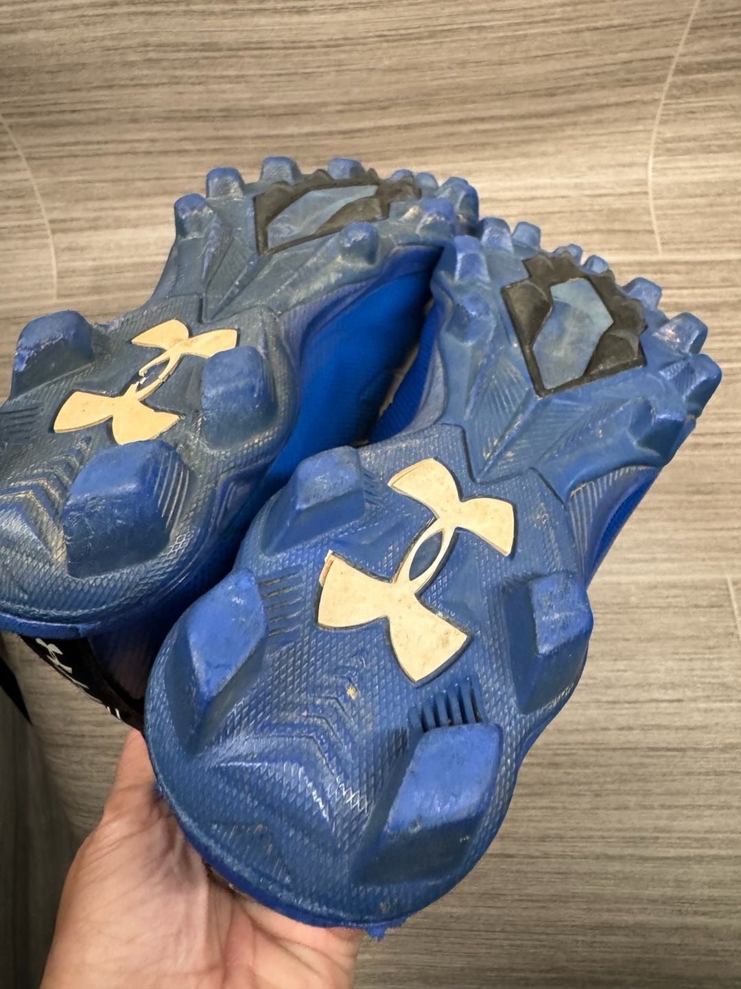 Under Armour Highlight MC Football Cleats Black Royal Blue Youth Size 4.5Y 7