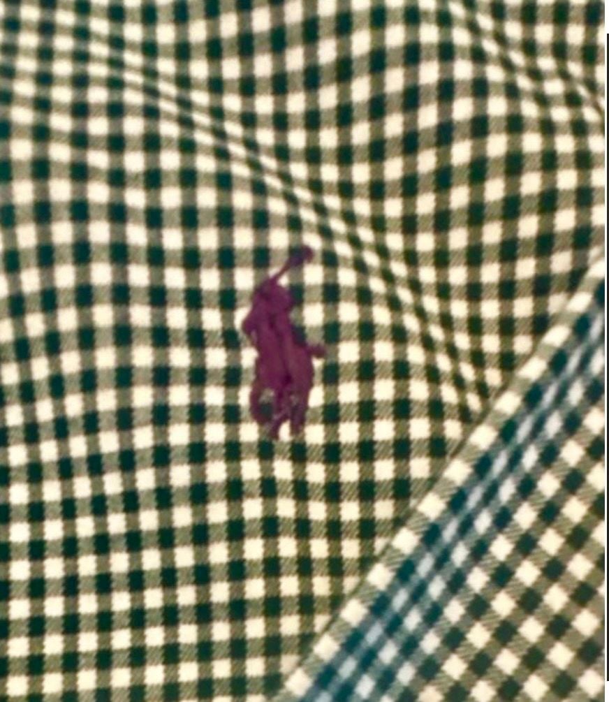 Vintage 90s Ralph Lauren L Golf Tilden Two-Ply Cotton Gingham Button-Down Shirt 3