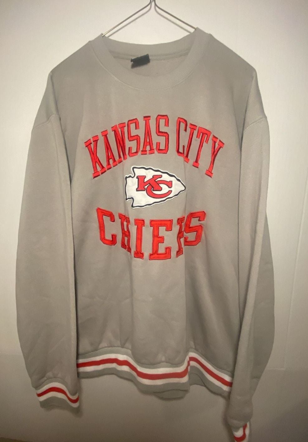 Ultra Game NFL Kansas City Chiefs Grey Crewneck Sweatshirt Men’s XL 2