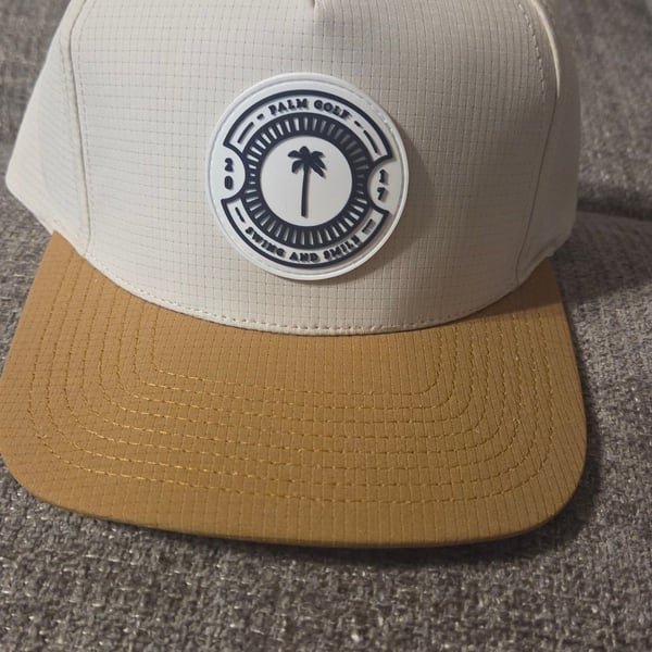 Palm Golf Icon Performance Snapback Golf Cap Khaki
