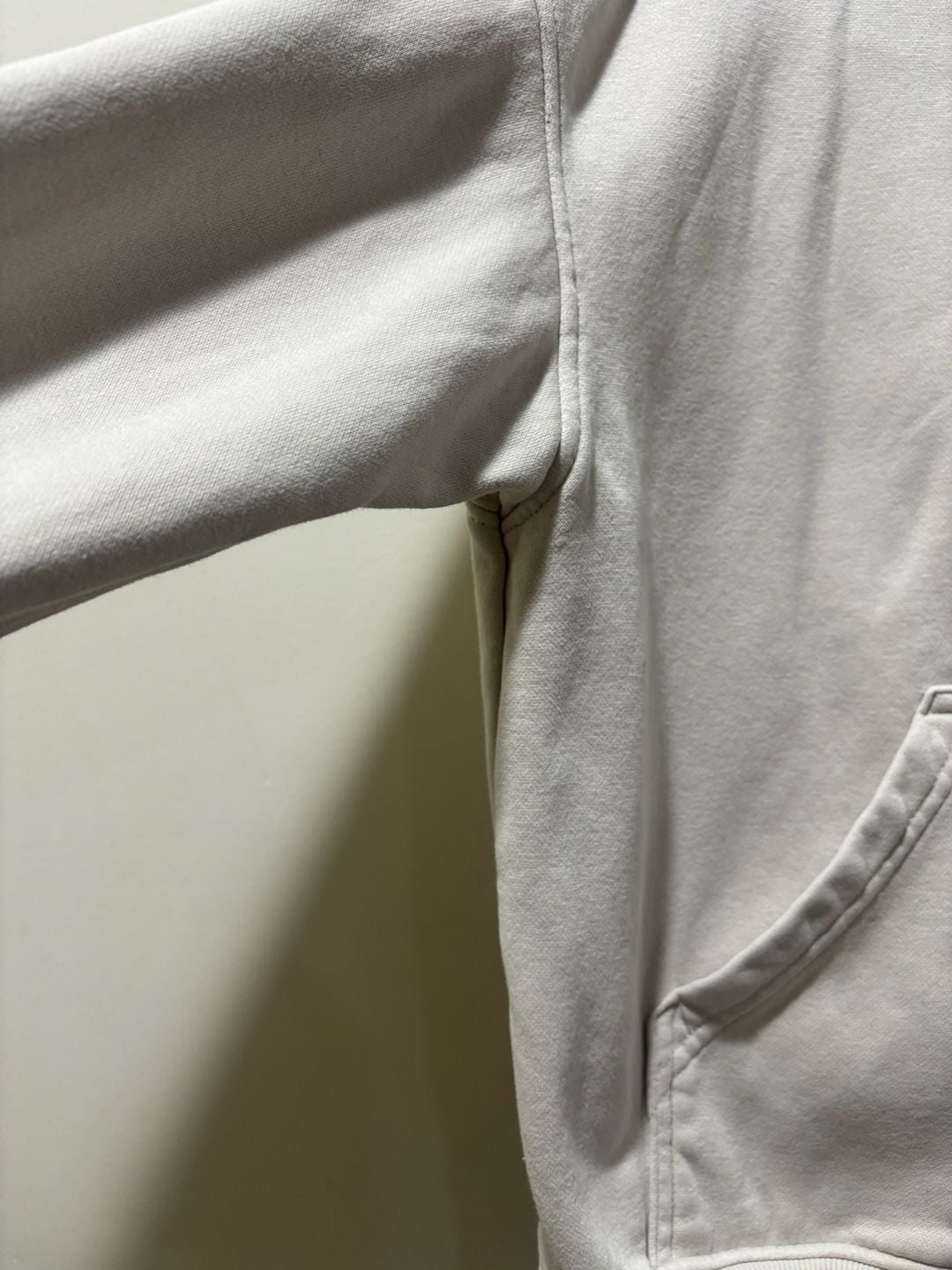 H&M Women’s XS Cream Full Zip Hoodie Neutral Minimalist Sweatshirt 8