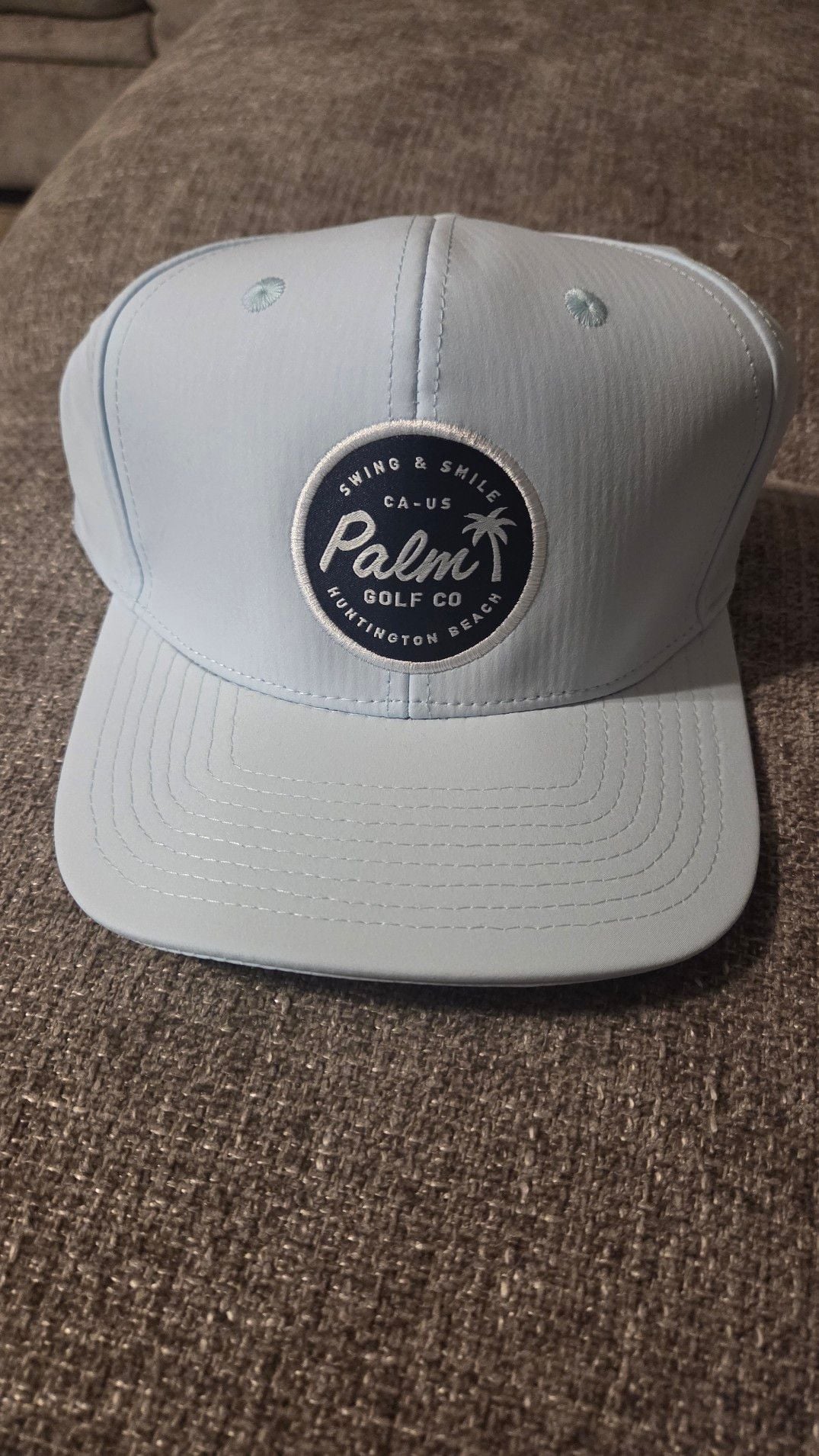 Palm Golf Co. Pacific Coast Performance Snapback Hat Light Blue 2