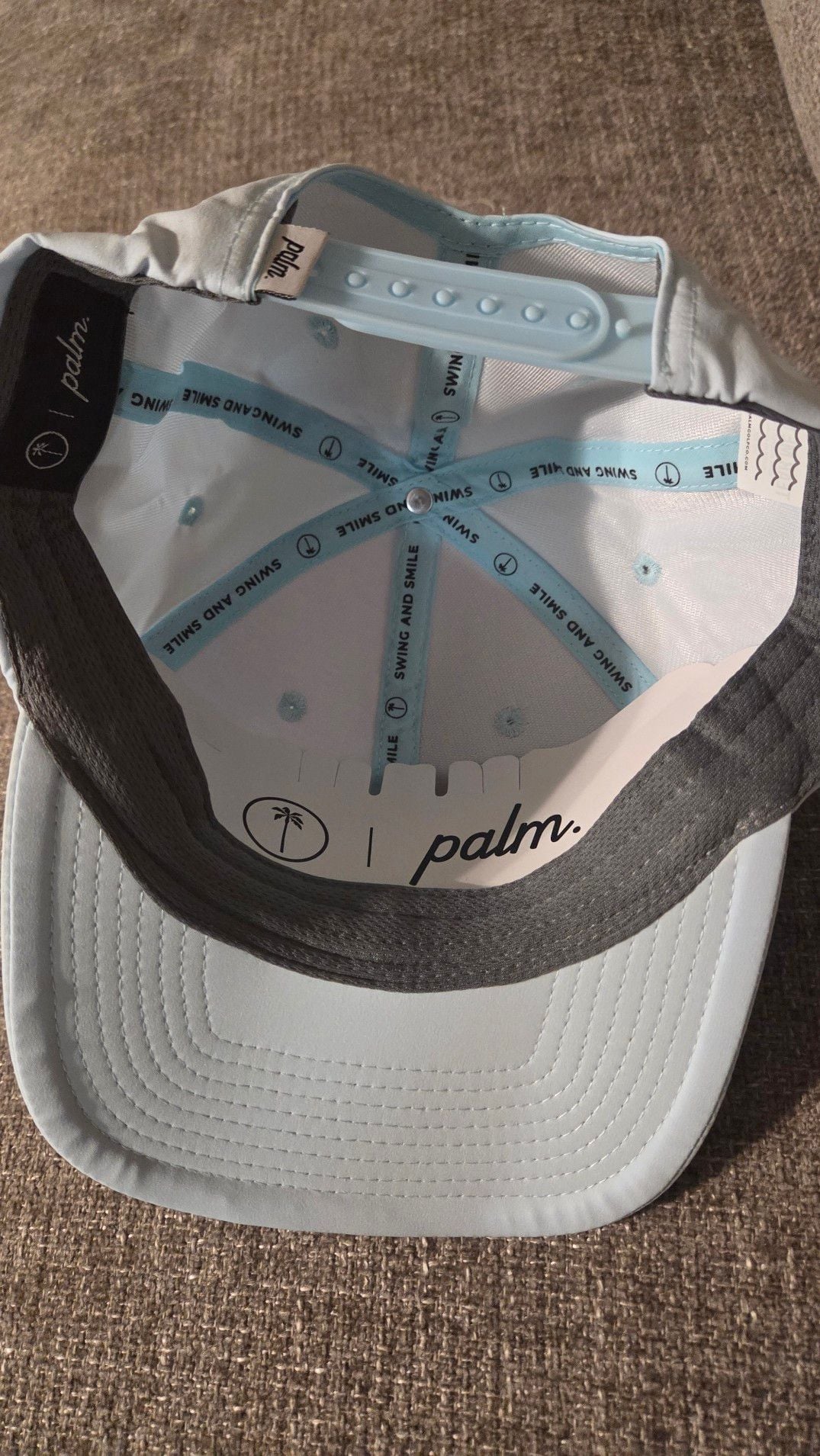 Palm Golf Co. Pacific Coast Performance Snapback Hat Light Blue 4