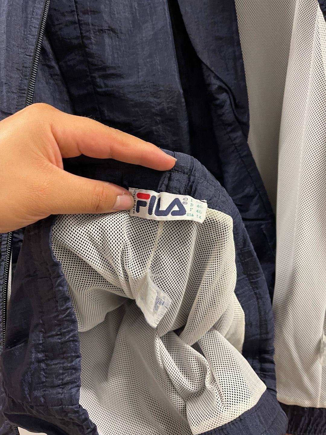 90’s Vintage Fila Made in Italy Navy Blue Track Set Jacket with pants 6