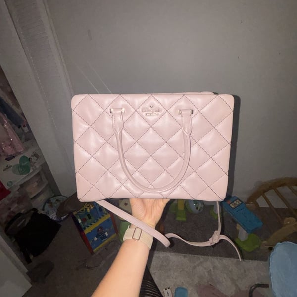 Kate Spade New York Emerson Place Quilted Leather Satchel Pink