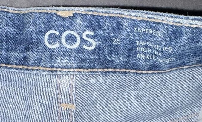 COS Tapered High Rise Ankle Length Jeans Size 25 4