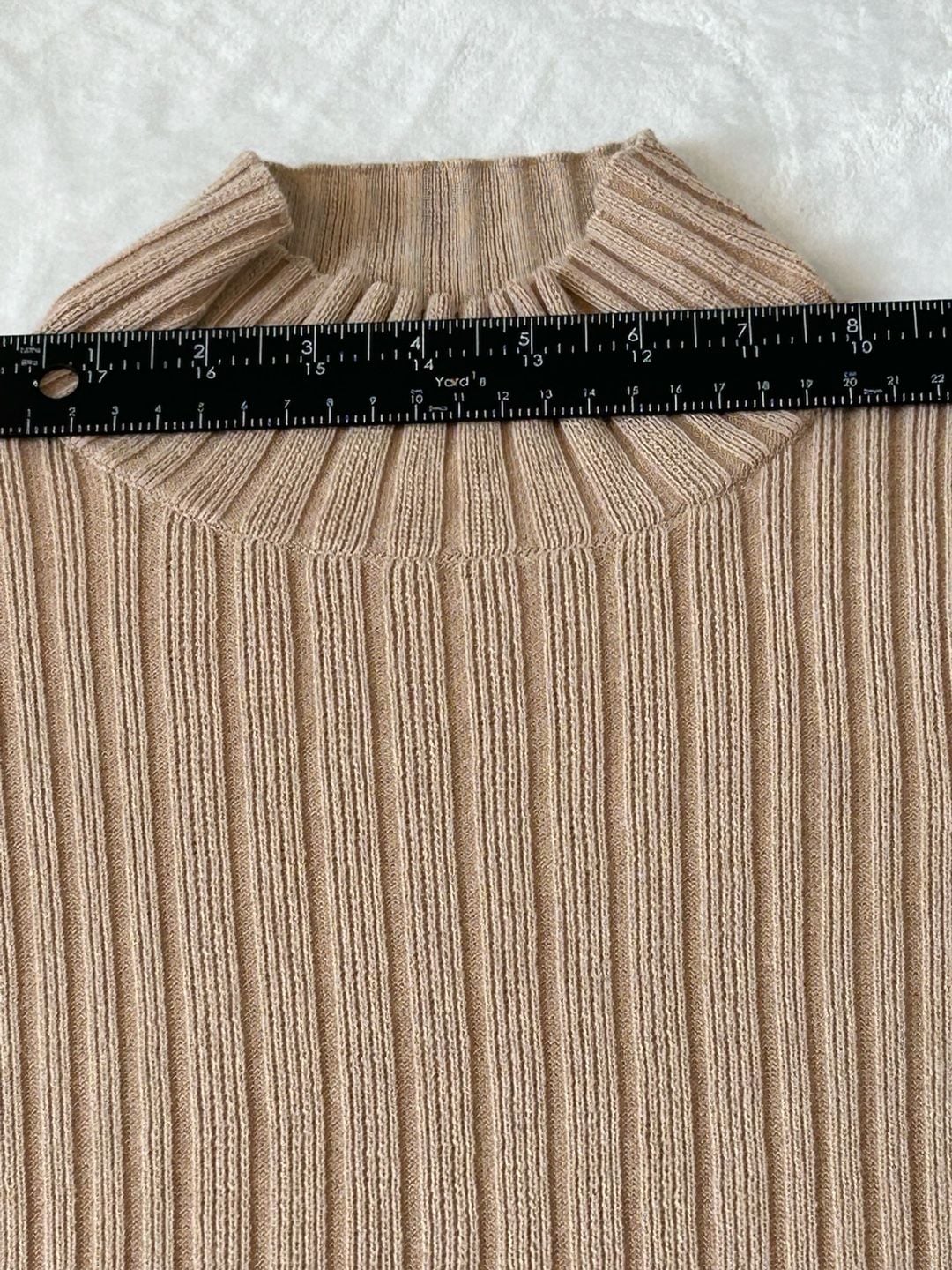 LACOSTE Tan Cotton/Wool Textured Knit Midi Dress Size 40/US M 15