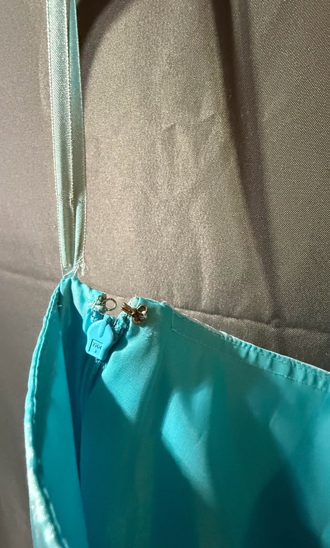 Jump Apparel Blue Strapless Ruched Ruffled Formal Dress 11