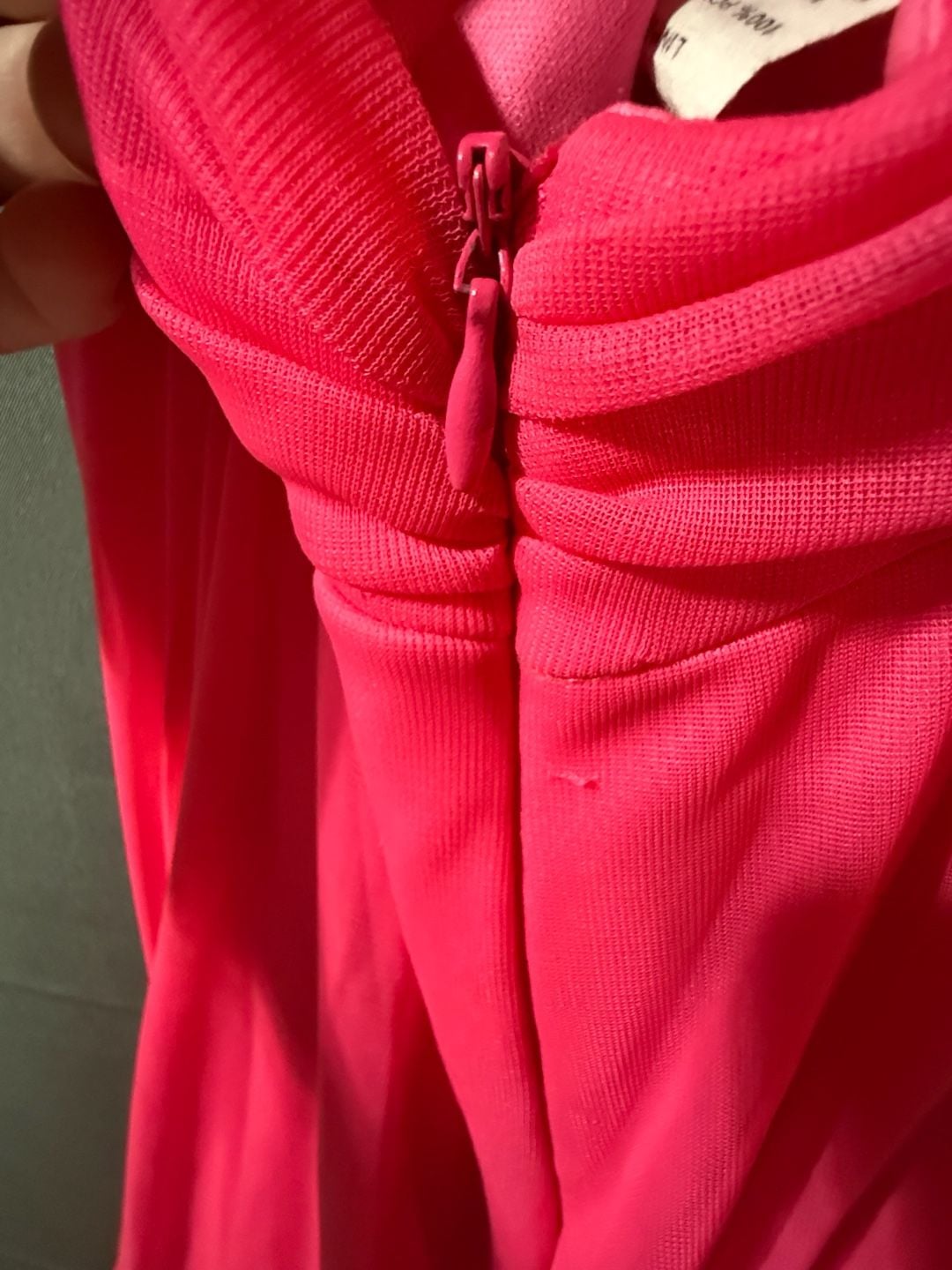 Pink Halter Rhinestone Chiffon Evening Maxi Dress 7
