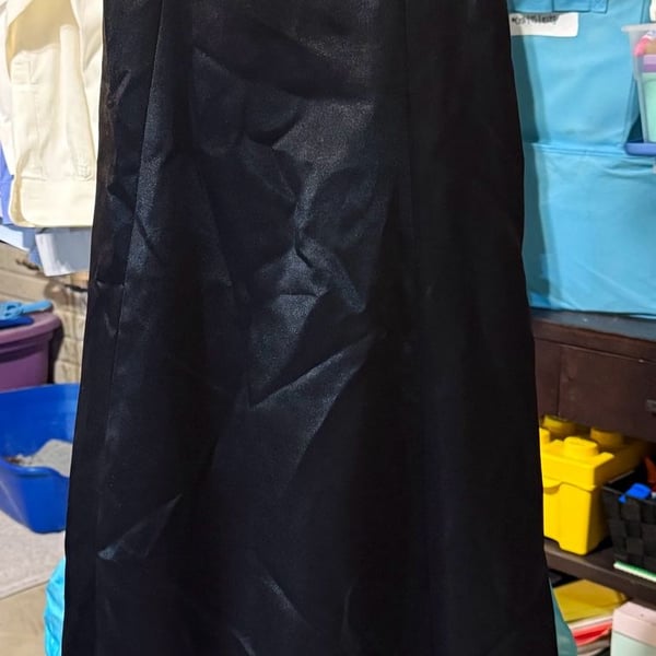 Jump Apparel Co. Black Beaded Satin Prom Dress Size 3