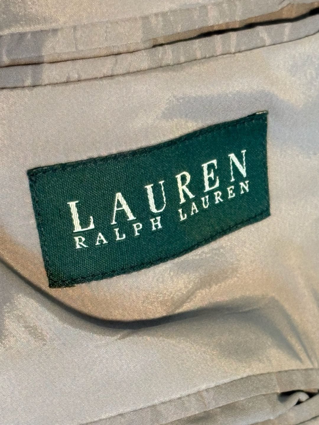 Lauren Ralph Lauren Men's Olive Green 100% Wool Two-Piece Suit 40L 2