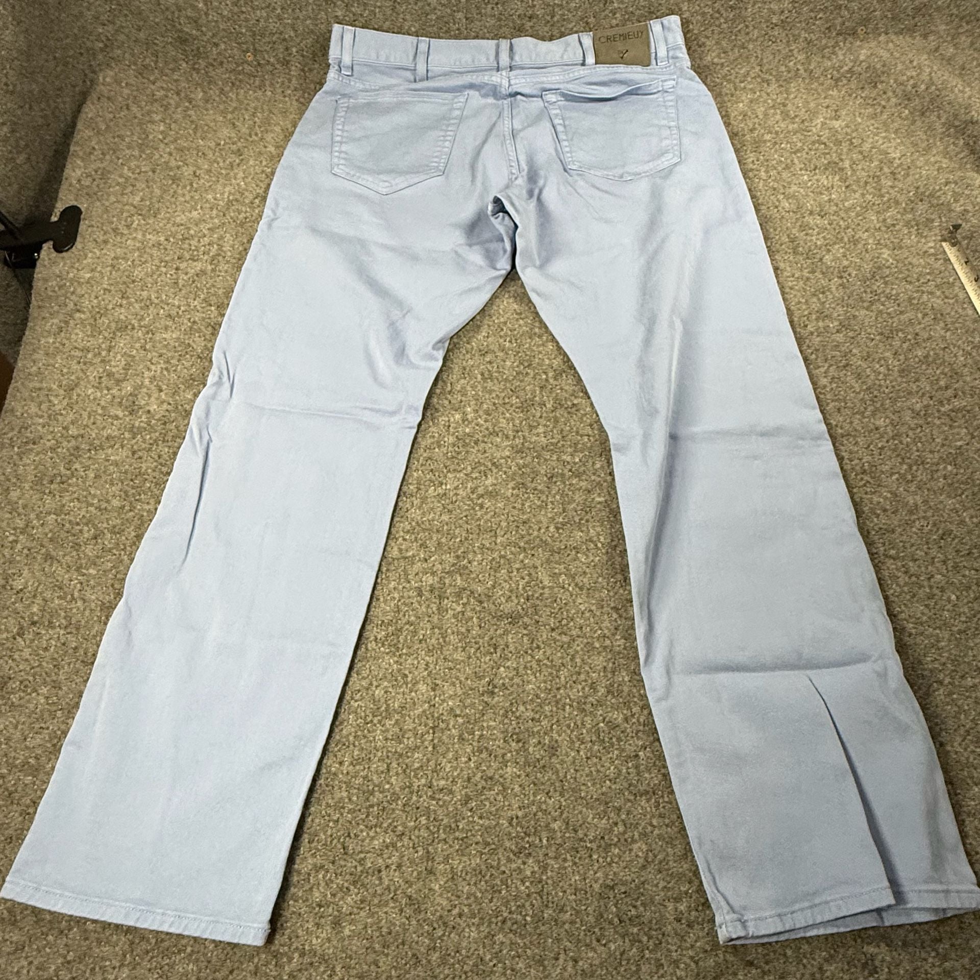 Cremieux Madison Classic Light Blue Cotton Blend Pants 36x32 8