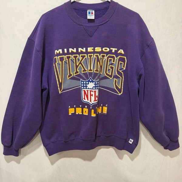 Vintage 1994 Russell Athletic Minnesota Vikings NFL Crewneck Sz Large
