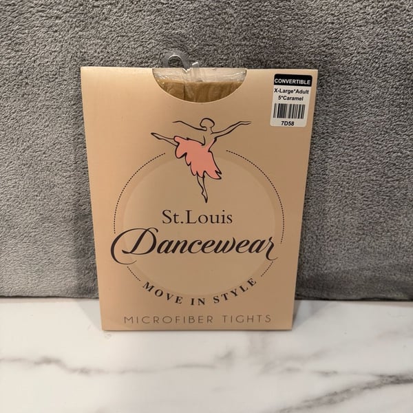 St. Louis Dancewear Convertible Microfiber Tights X-Large Adult Caramel