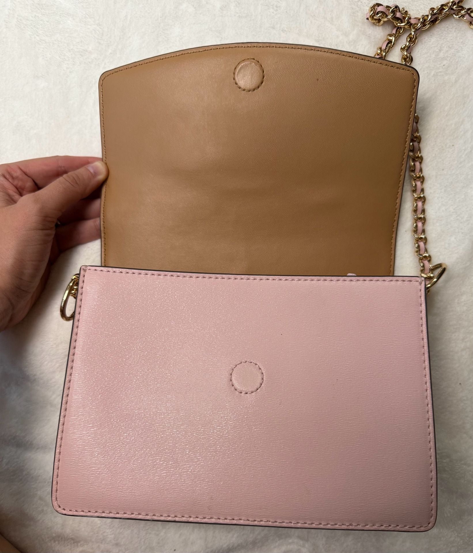 Tory Burch Pink Leather Emerson Envelope Convertible Chain Shoulder Bag 8