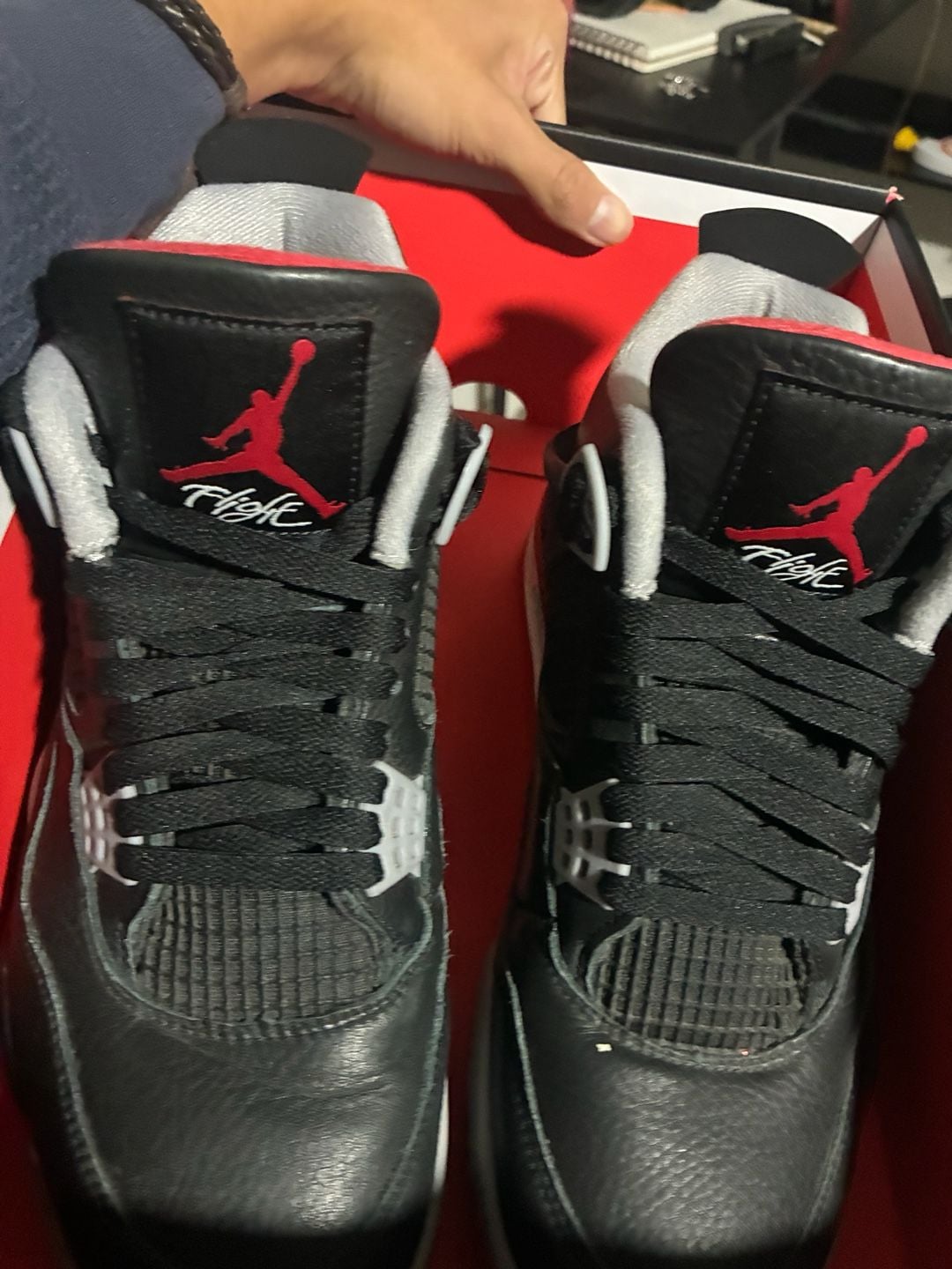 Nike Air Jordan 4 Retro Reimagined Bred Black Cement Grey Varsity Red 8