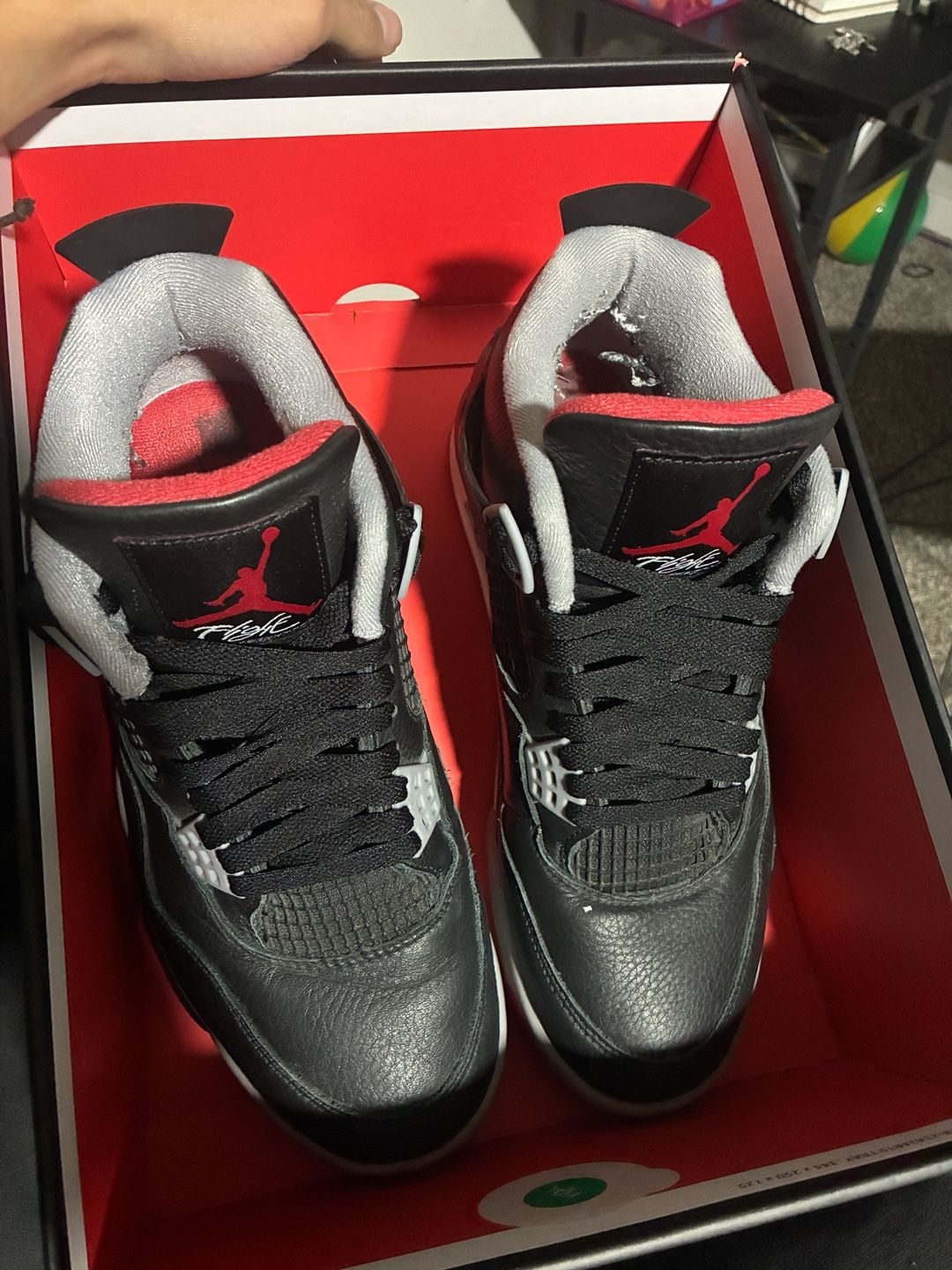 Nike Air Jordan 4 Retro Reimagined Bred Black Cement Grey Varsity Red 15
