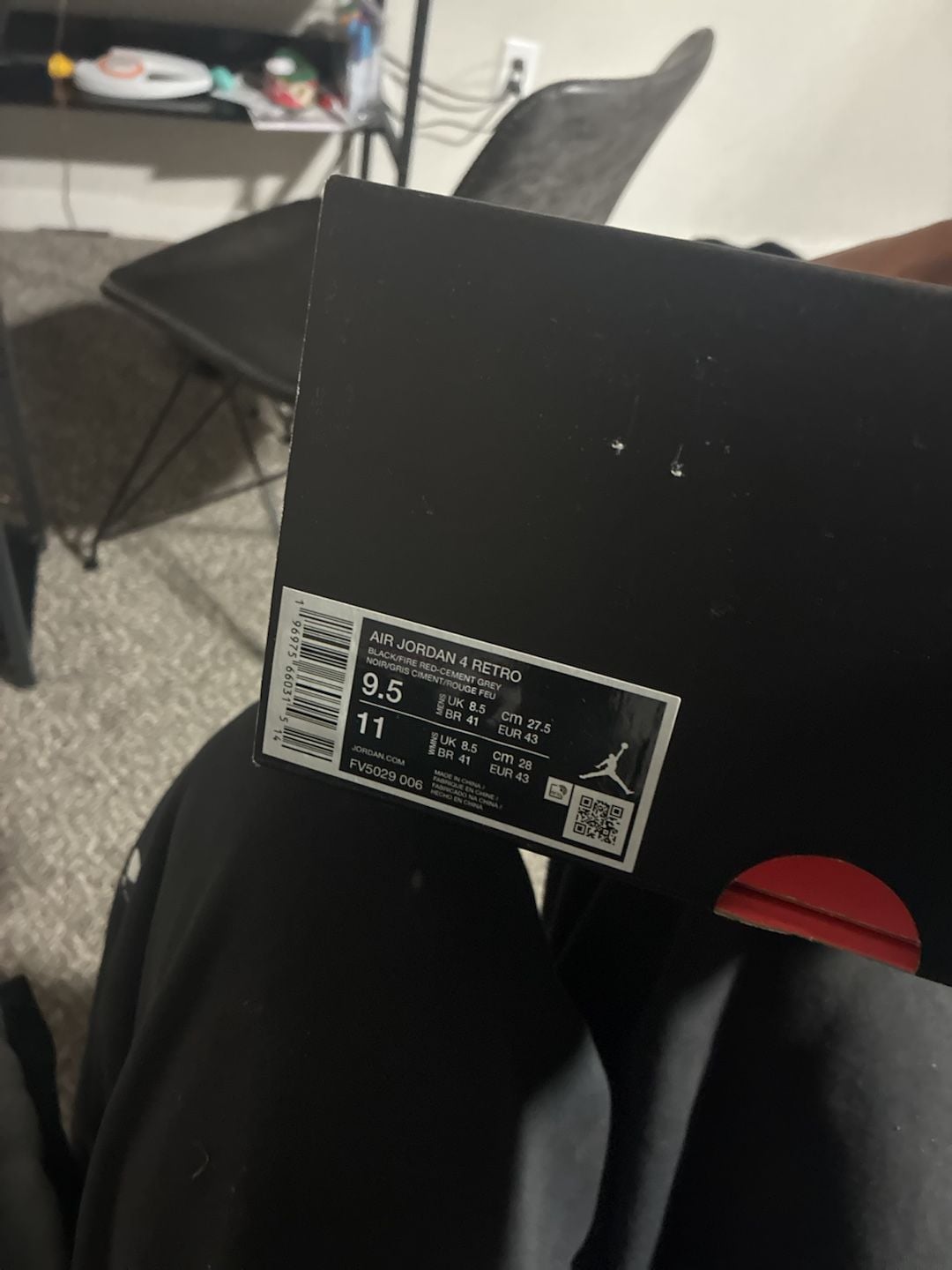 Nike Air Jordan 4 Retro Reimagined Bred Black Cement Grey Varsity Red 17