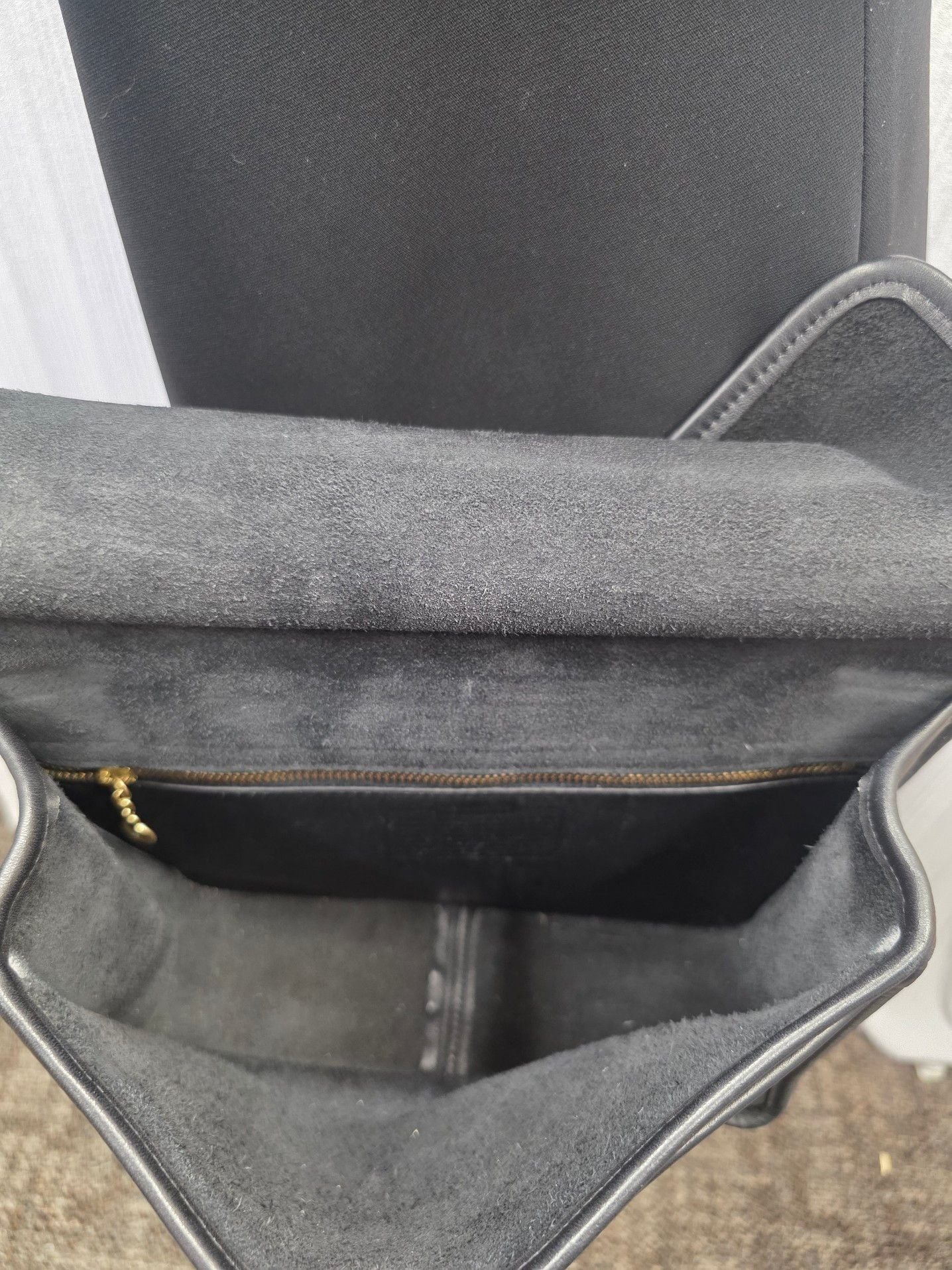 Vintage Coach Black Leather Top Handle Crossbody Bag No. B9P-9927 9