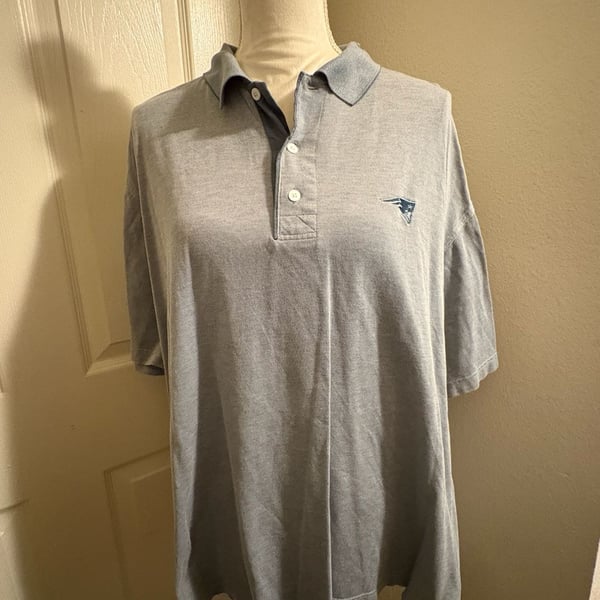 Vintage Reebok NFL New England Patriots Owners Collection Polo Shirt Mens Size L