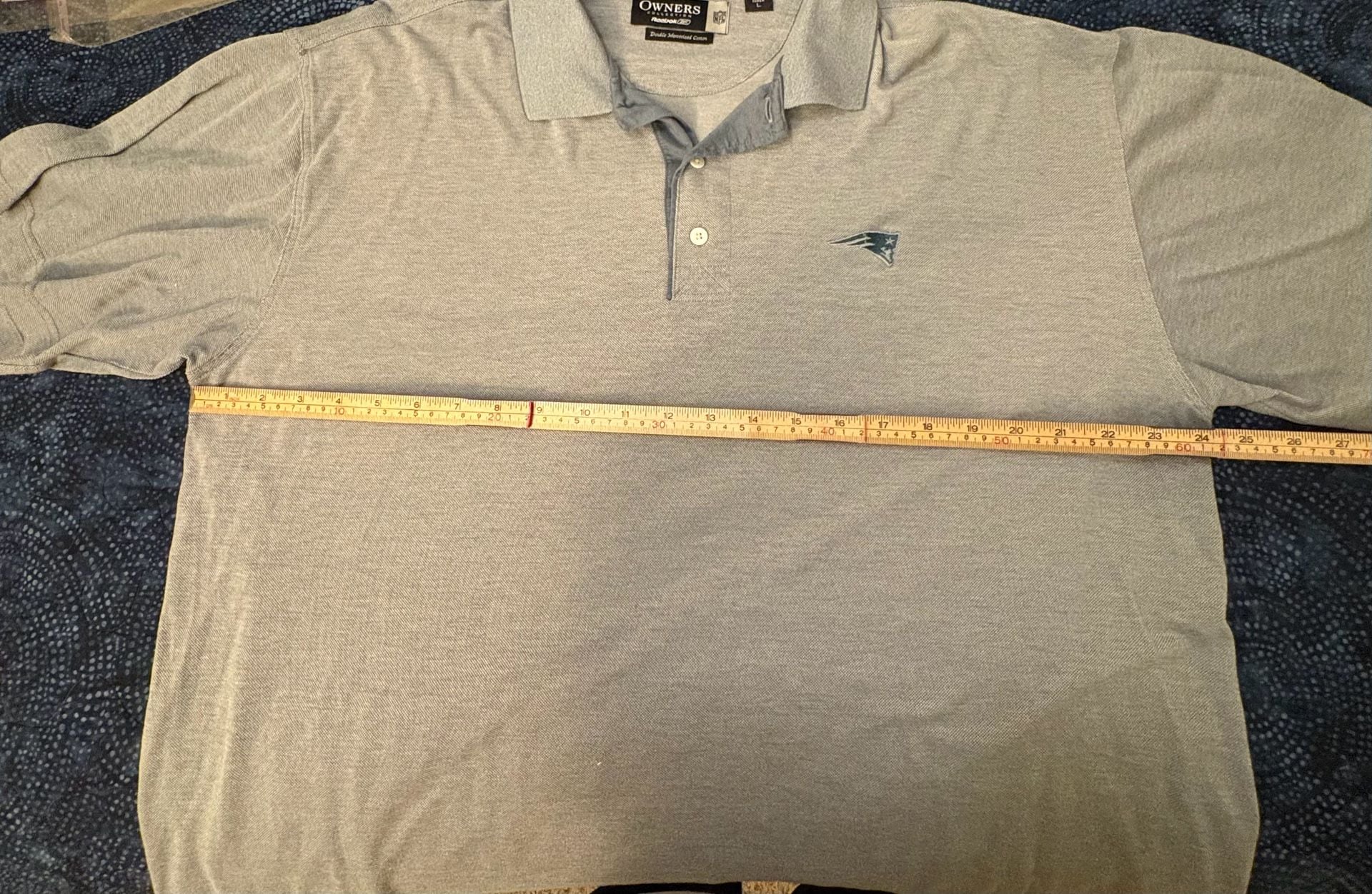 Vintage Reebok NFL New England Patriots Owners Collection Polo Shirt Mens Size L 7