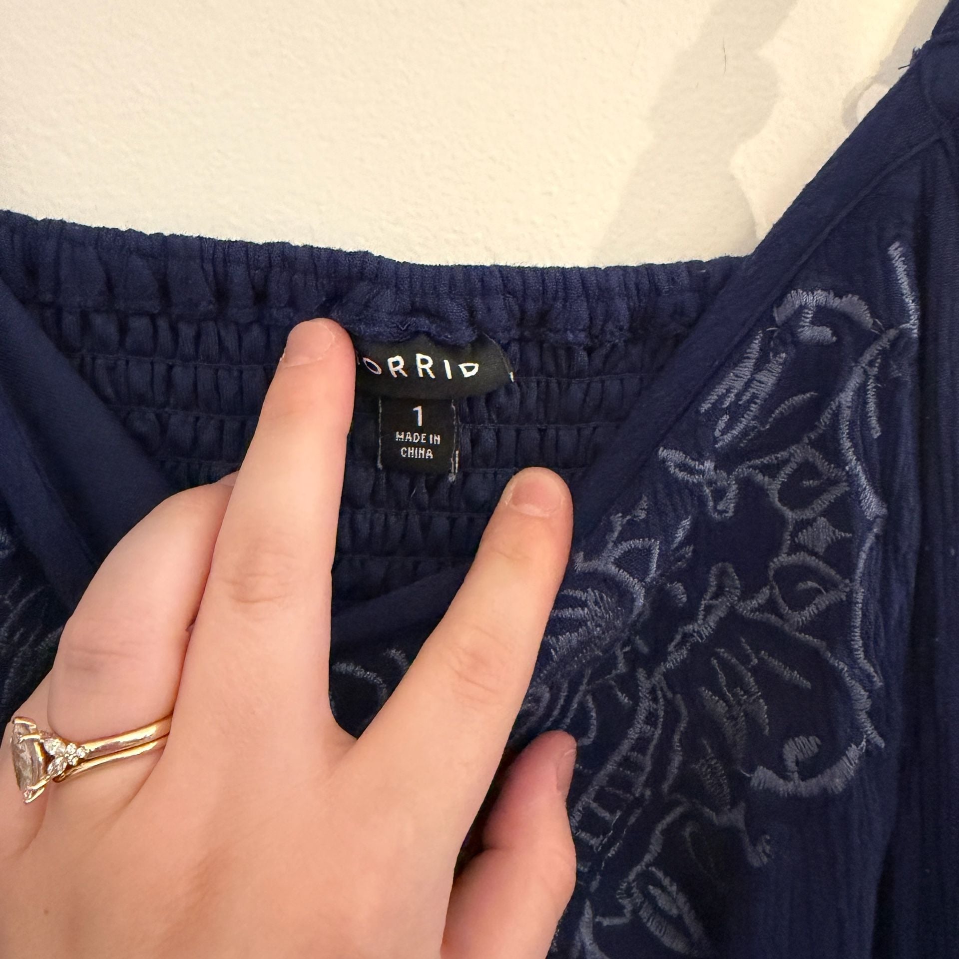 Torrid Blue Embroidered High Low Sleeveless Dress Size 1X 6